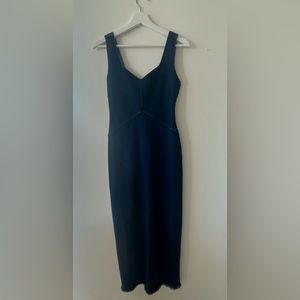 Denim pencil long dress.